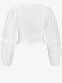 Top met embroidery