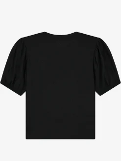 Top met ingeweven bloemenprint