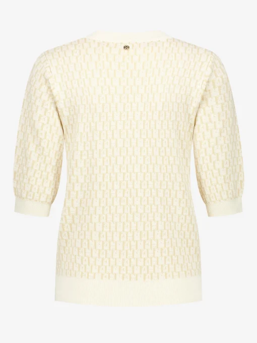 Top met logo patroon