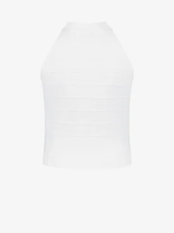 Top met N-logo knopen