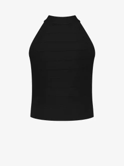 Top met N-logo knopen