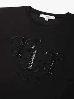 T-shirt met FH pailletten logo