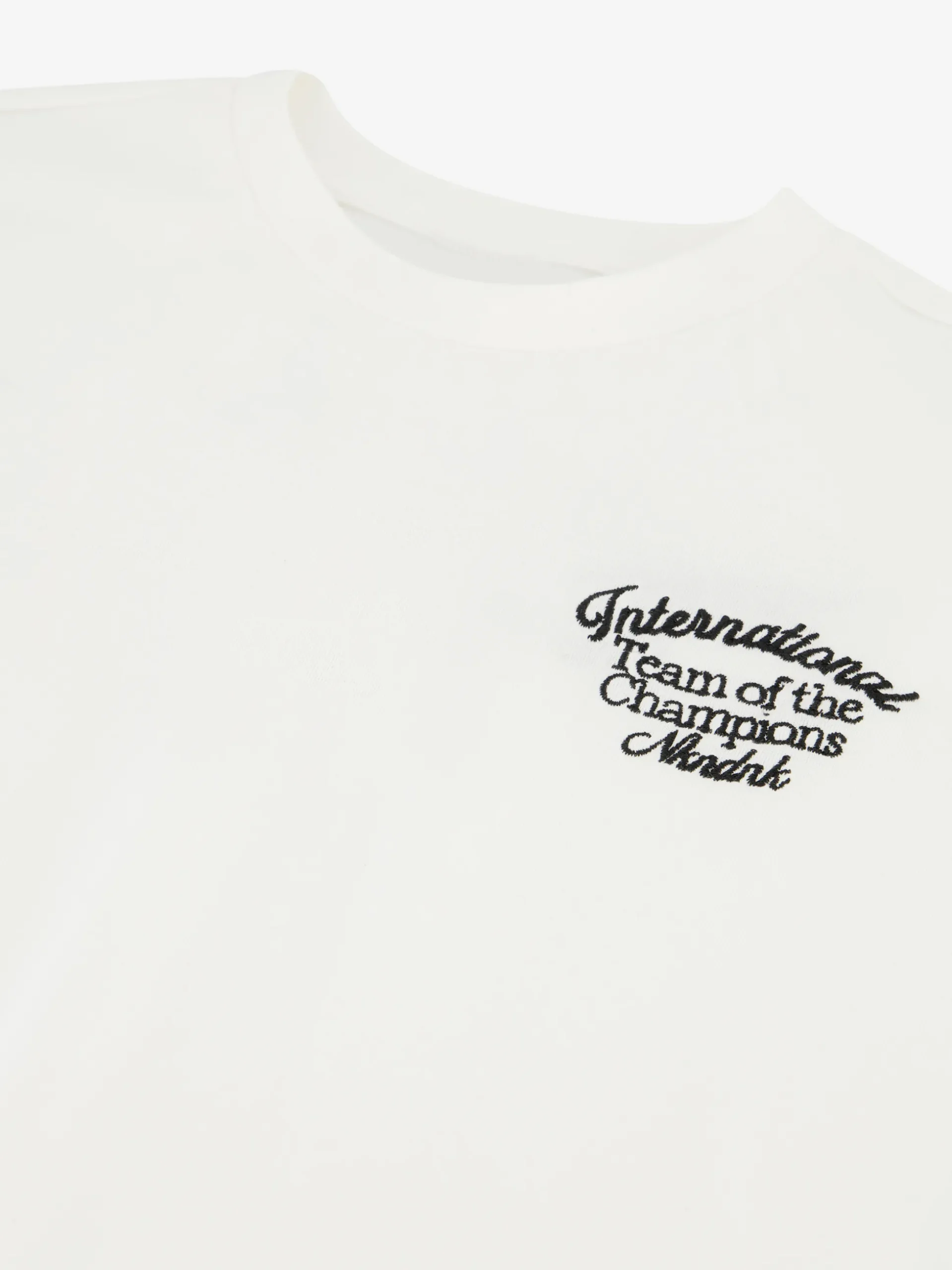 T-shirt met geborduurde tekst