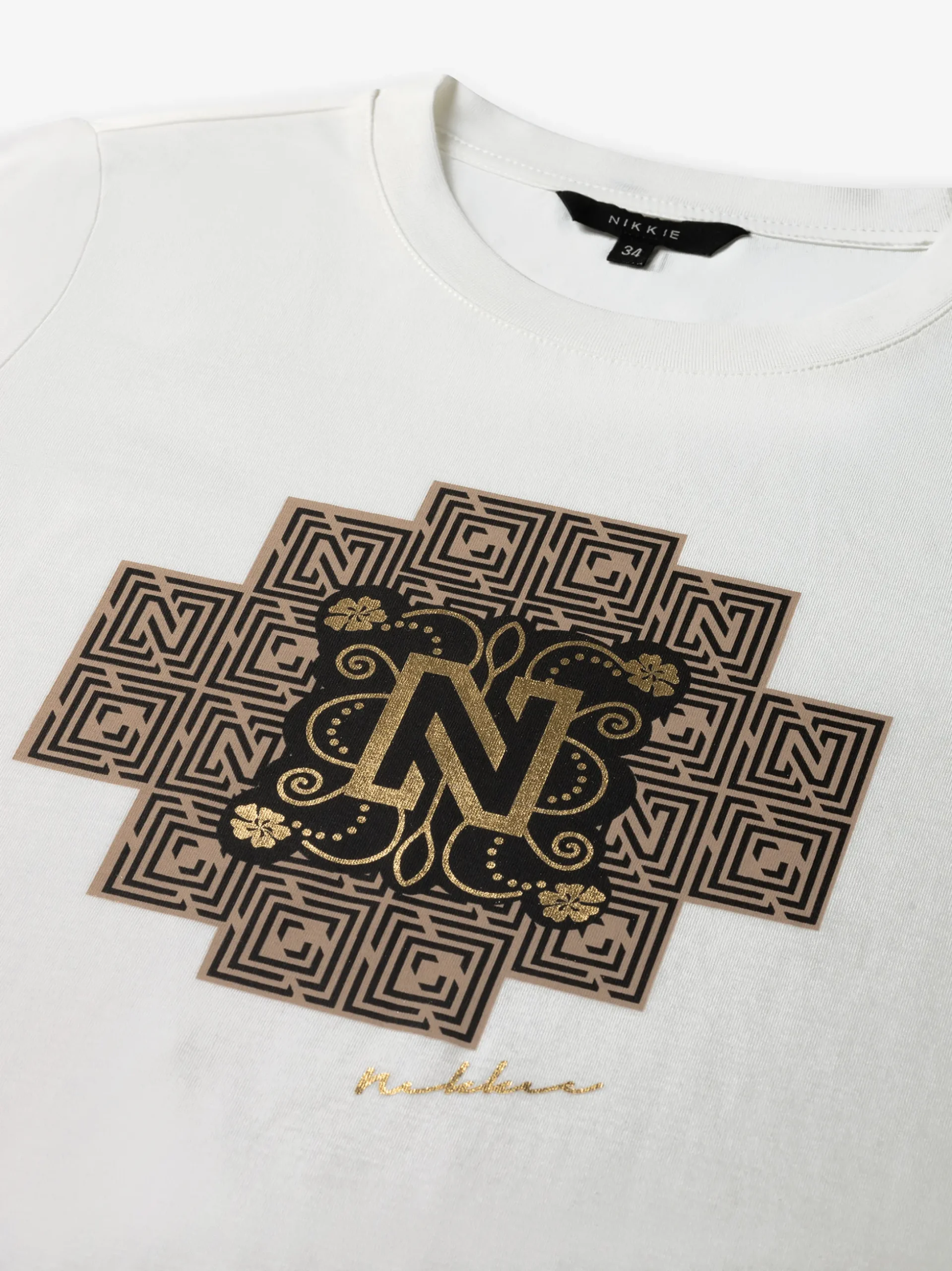 T-shirt met grafisch logo print