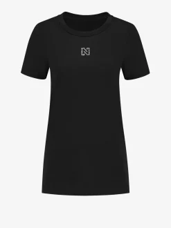 T-shirt met logo van Swarovski stenen