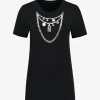 T-shirt met print van ketting