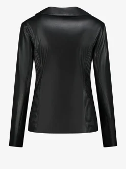 Vegan leren getailleerde blazer