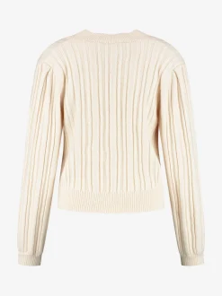 Vest met golvende V-hals