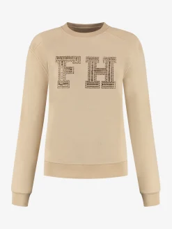 Wijdvallende sweater met FH logo van studs