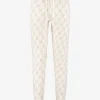 Zachte broek met logo patroon