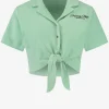 Zachte top met knoop detail