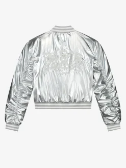 Zilveren jas met Parijs logo