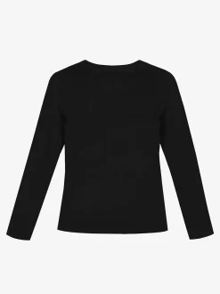 Zwarte top met lange mouwen